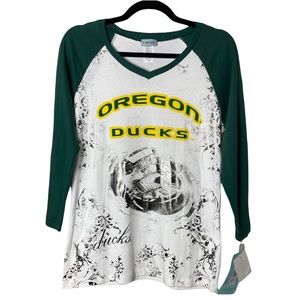 NWT Women’s Oregon Ducks U of O Collegiate Foil Accent Shirt - Medium